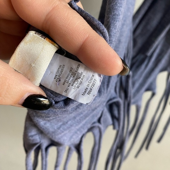 Mudd - Blue jersey knit Fringe Infinity Scarf - Picture 7 of 7